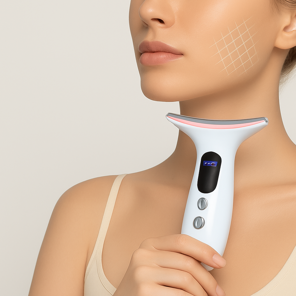 Neck & Face Lifting Massager – Double Chin Remover & Anti-Wrinkle LED Therapy